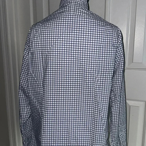 Polo Ralph Lauren Men White & Navy Gingham Button-Up Sz Med- Blue Pony - Picture 5 of 6
